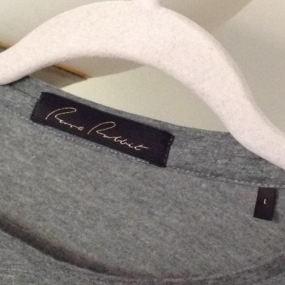 🌑 Rare Rabbit 'Gentleman' - Strep Style Grey Tee - Picture 7 of 8